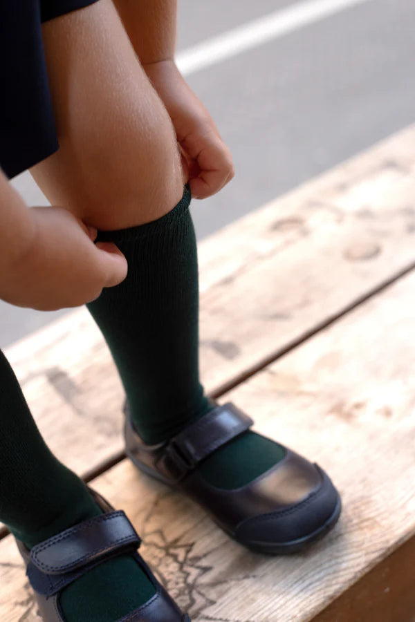 Calcetín infantil largo colegial algodón botella