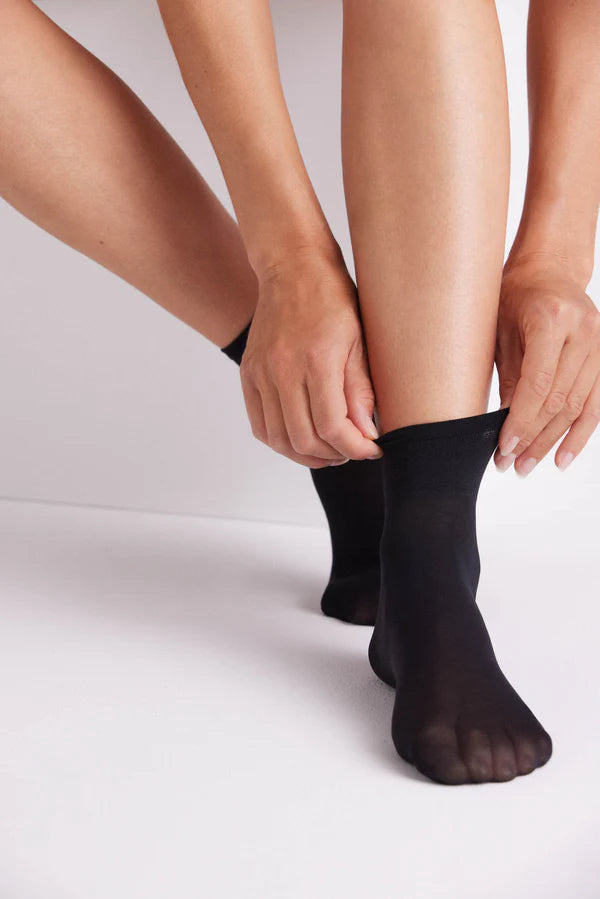 Media tobillera 40 DEN Negro