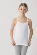 Camiseta interior algodón tirante fino niña
