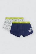 Pack de 2 bóxers juveniles estampados palmeras