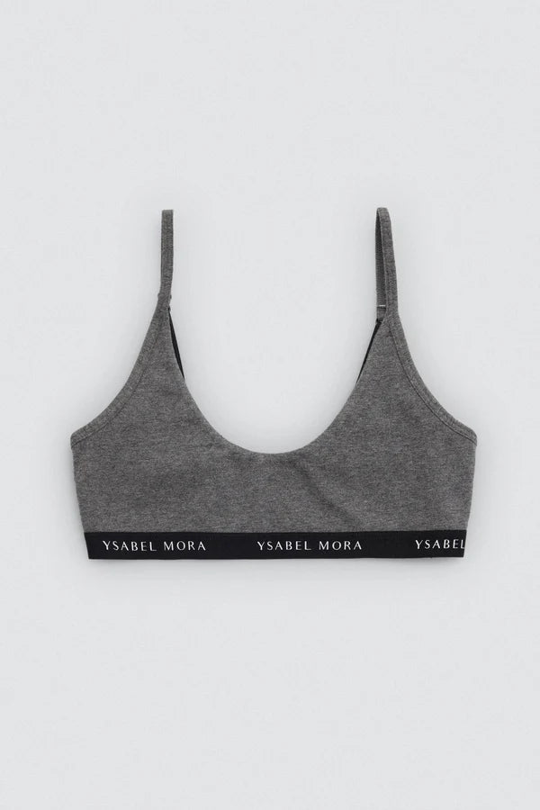 Top juvenil algodón Gris marengo