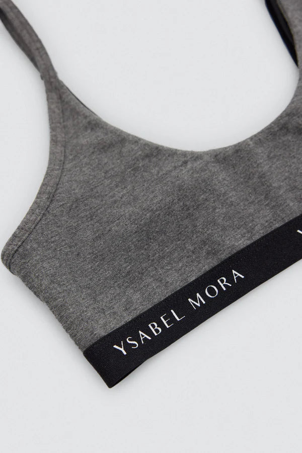 Top juvenil algodón Gris marengo