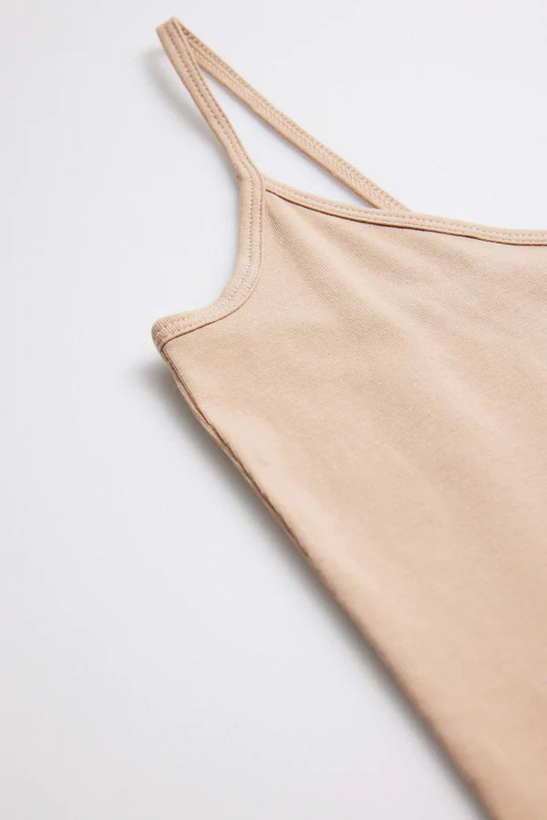 Camiseta interior tirante fino algodón Blanco