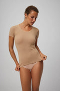 Camiseta interior manga corta algodón Nude