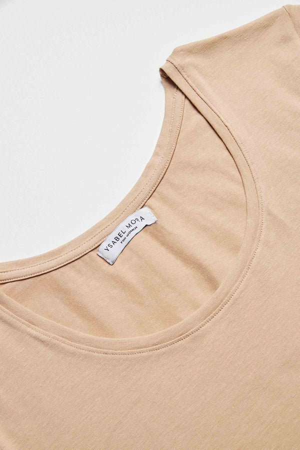 Camiseta interior manga corta algodón Nude