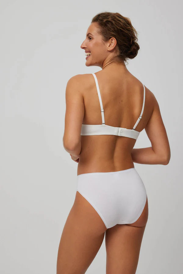 Pack de 2 bragas midi básicas Blanco