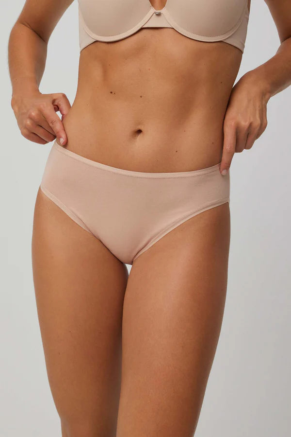Pack de 2 bragas midi básicas Nude