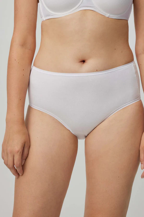 Pack de 2 bragas altas básicas Blanco