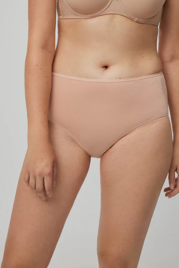 Pack de 2 bragas altas básicas Nude