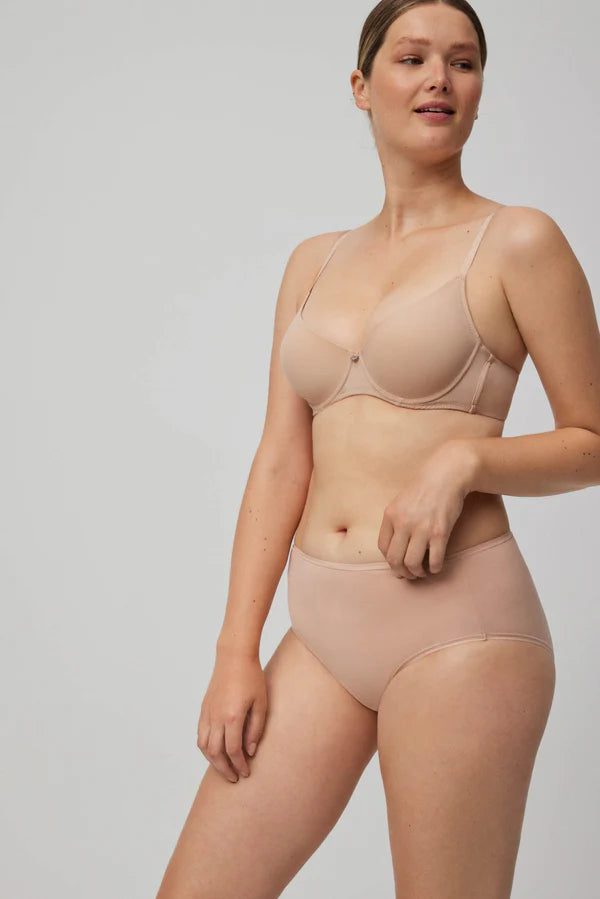 Pack de 2 bragas altas básicas Nude
