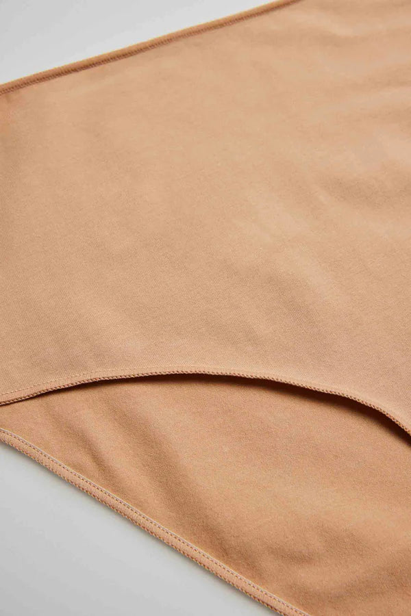 Braga alta básica algodón Nude