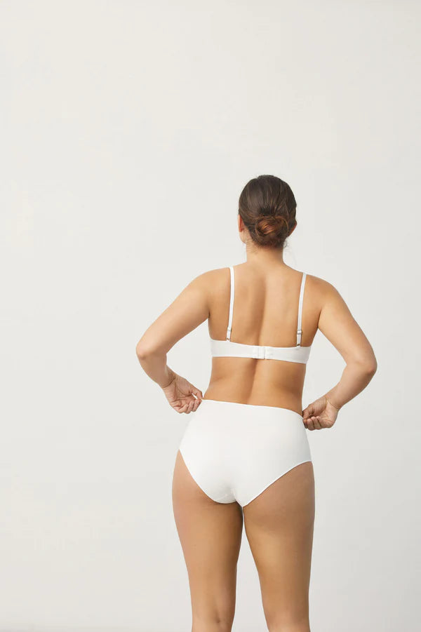Braga alta básica algodón Blanco