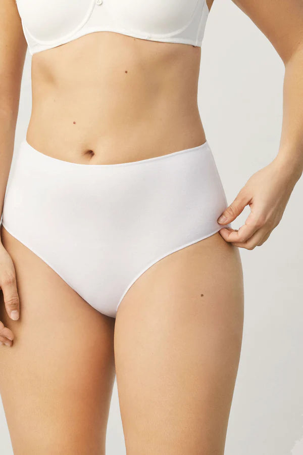 Braga alta básica algodón Blanco