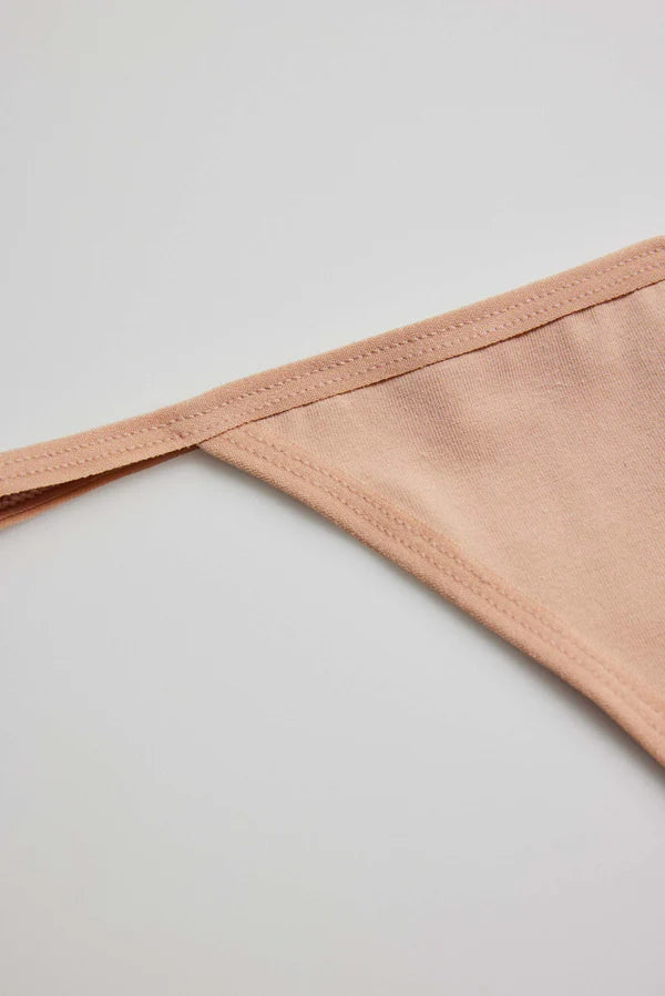 Tanga de hilo algodón Nude