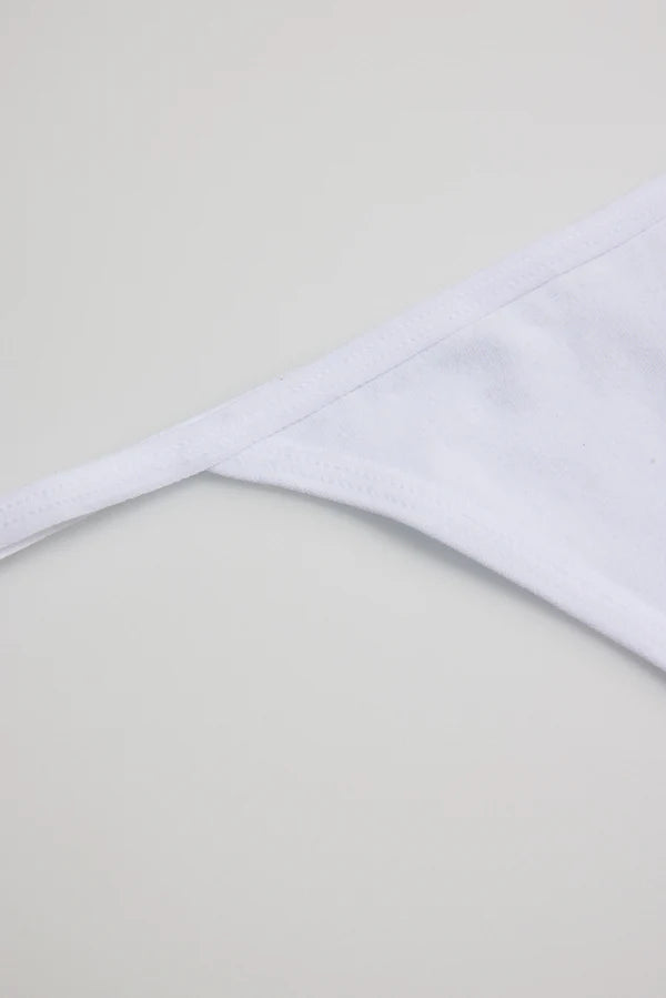 Tanga de hilo algodón Blanco