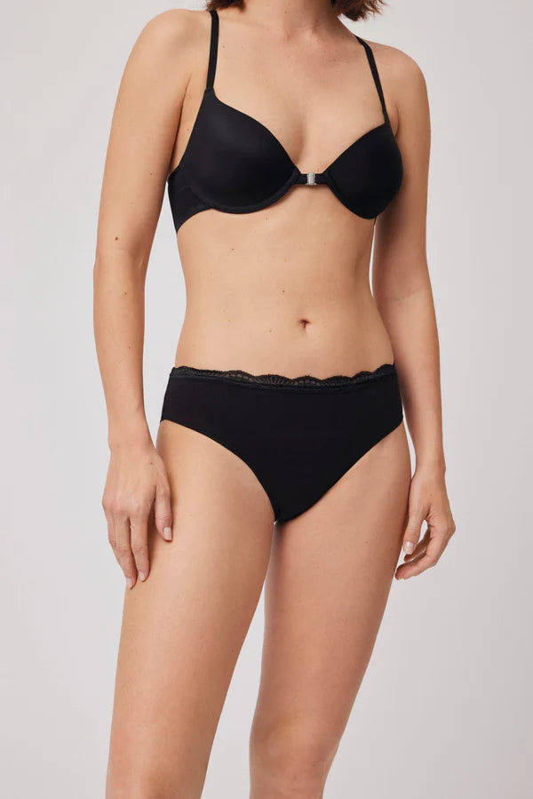 Braga midi detalle algodón Negro