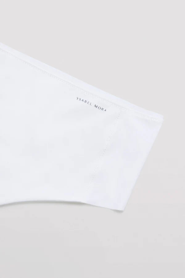 Tanga alto de control con acabados invisibles Blanco