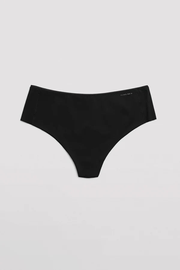 Tanga alto de control con acabados invisibles Negro