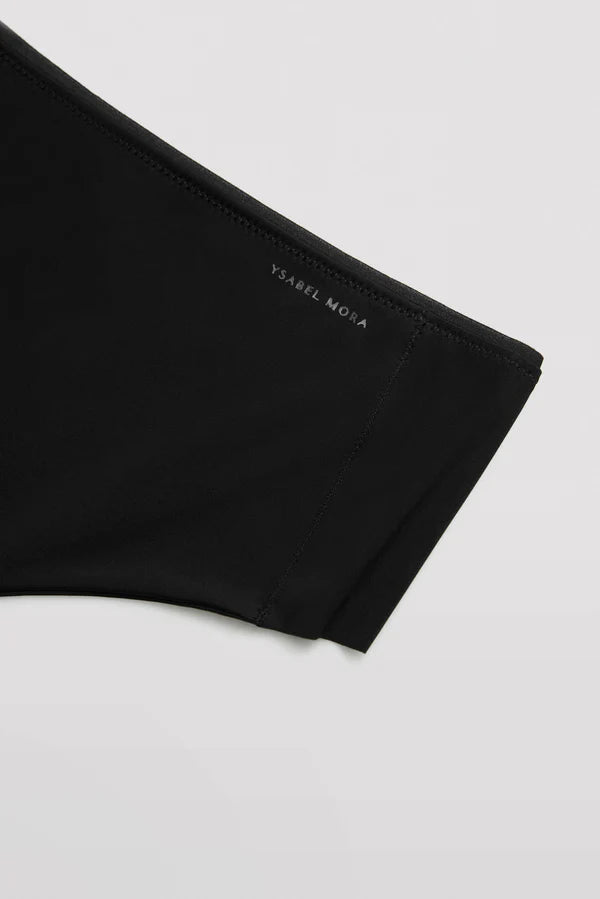 Tanga alto de control con acabados invisibles Negro
