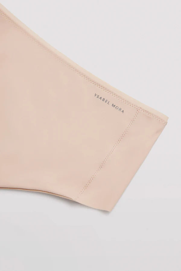 Tanga alto de control con acabados invisibles Nude