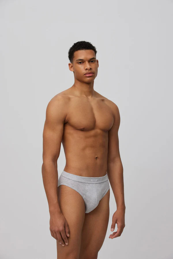 Calzoncillo slip algodón básicos gris