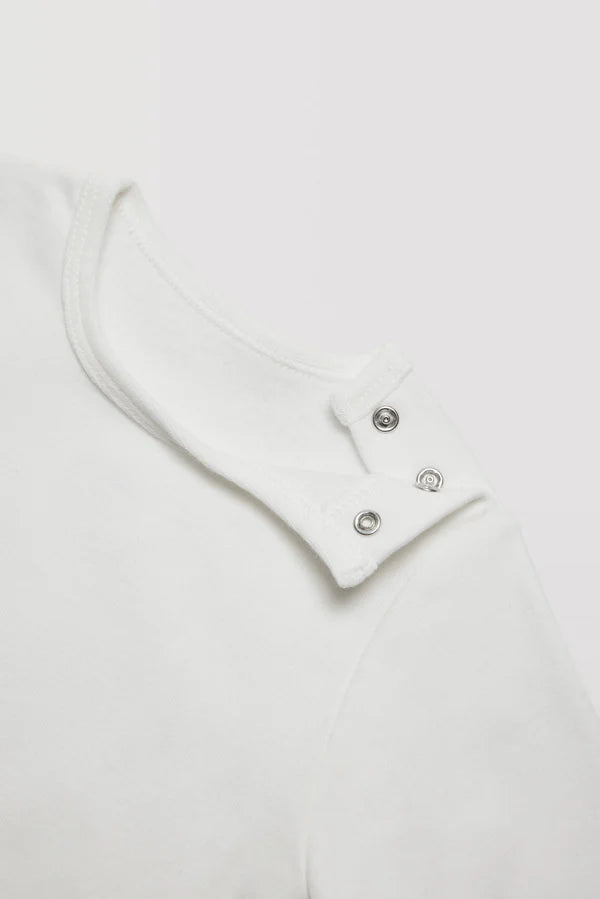 Body liso de algodón manga larga