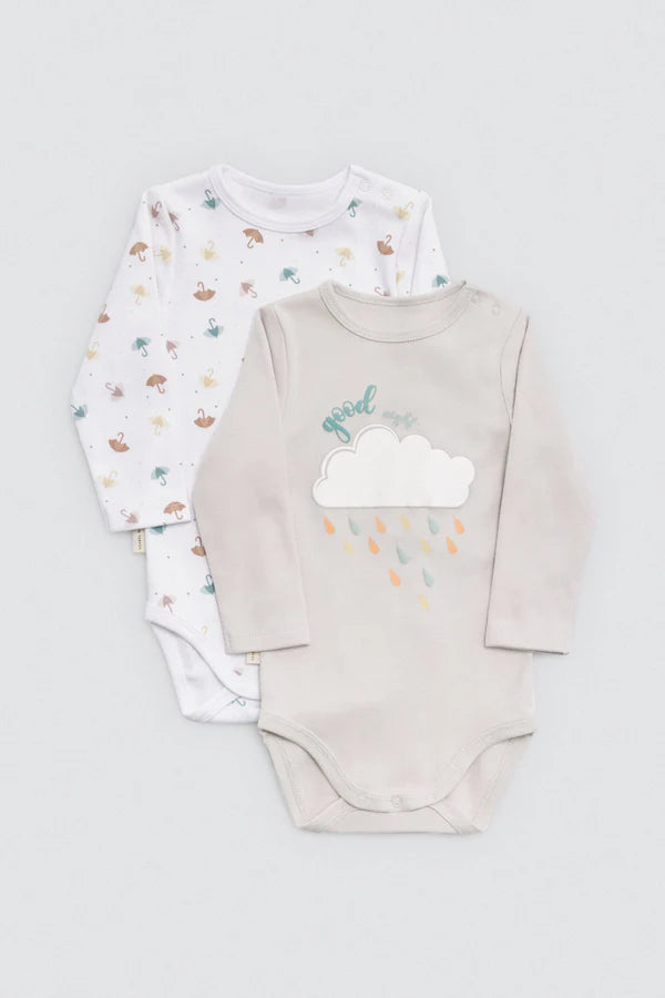 Pack 2 bodies bebé manga larga Rainy Day