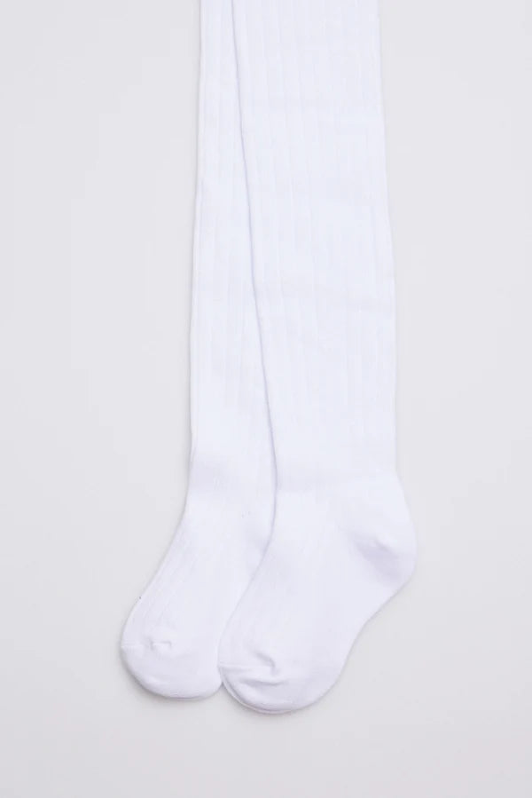 Leotardo bebé canalé Blanco