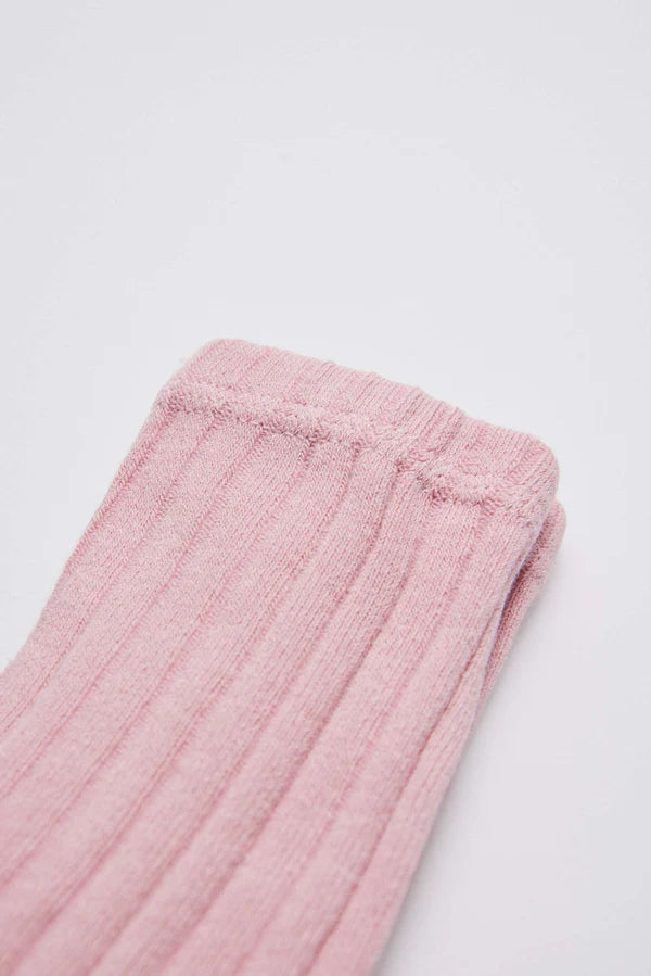 Leotardo canalé infantil Rosa palo