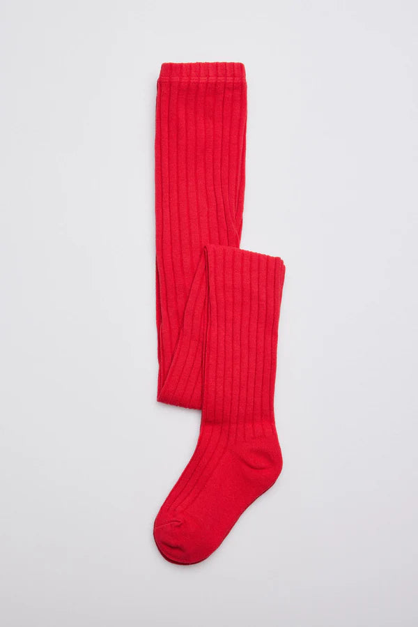 Leotardo canalé infantil Rojo