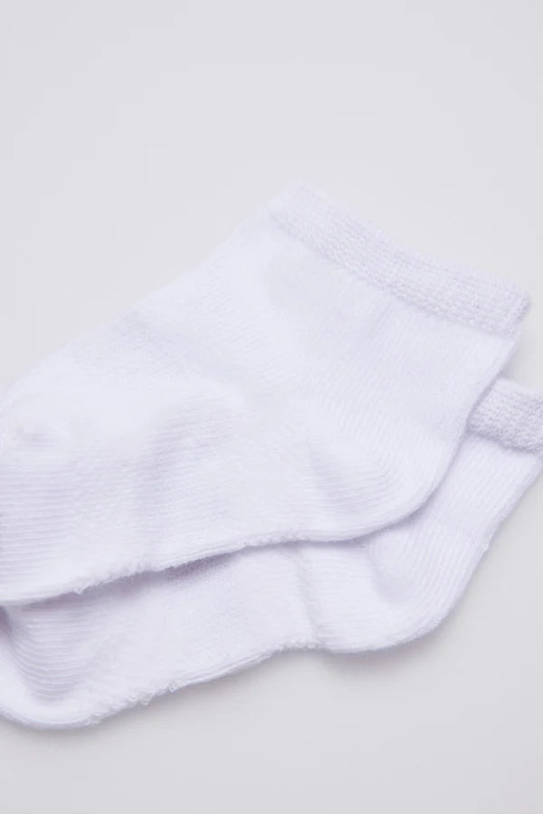 Pack 3 calcetines bebé básicos transpirables Blanco
