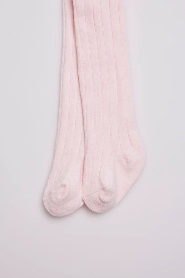 Leotardo bebé canalé Rosa palo