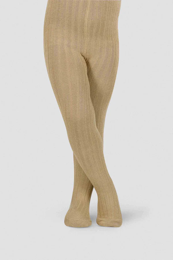 Leotardo bebé canalé Camel