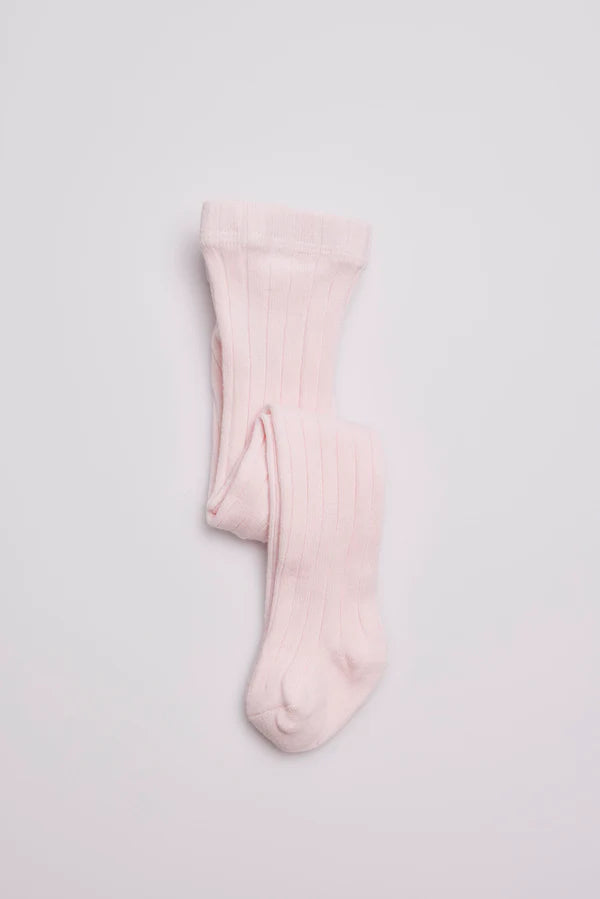 Leotardo bebé canalé Rosa palo