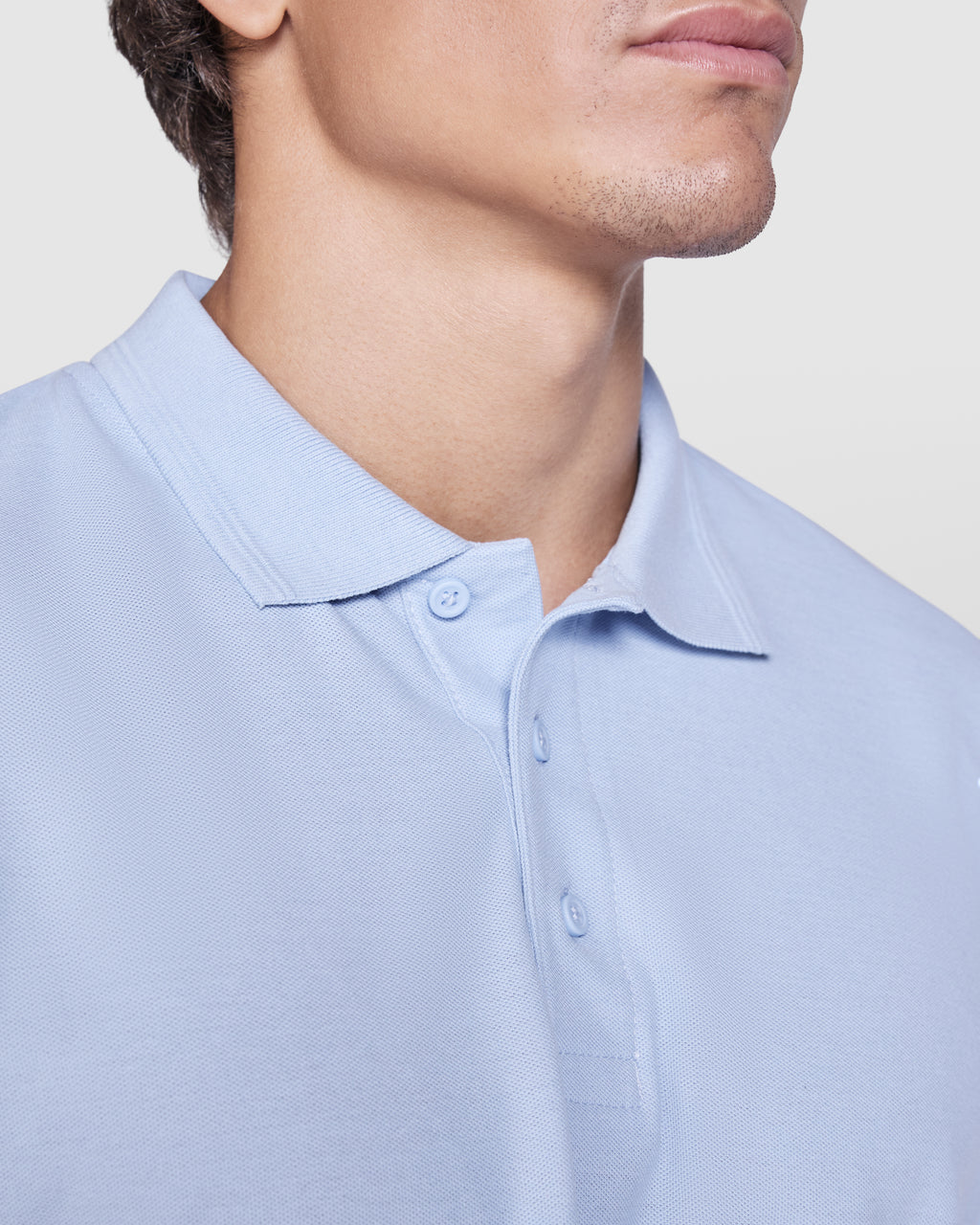 Polo infantil unisex manga corta blanco