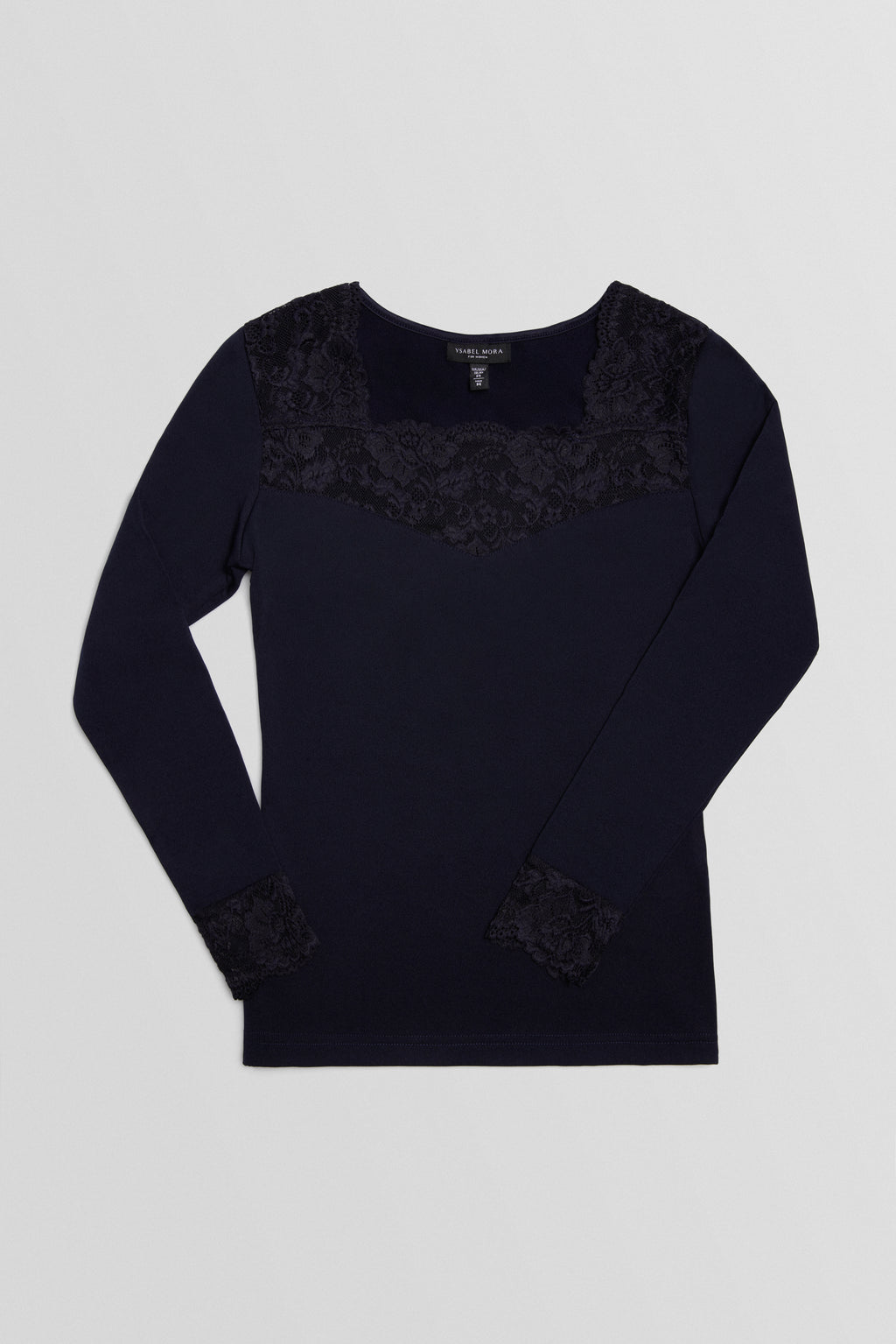 Camiseta térmica encaje manga larga