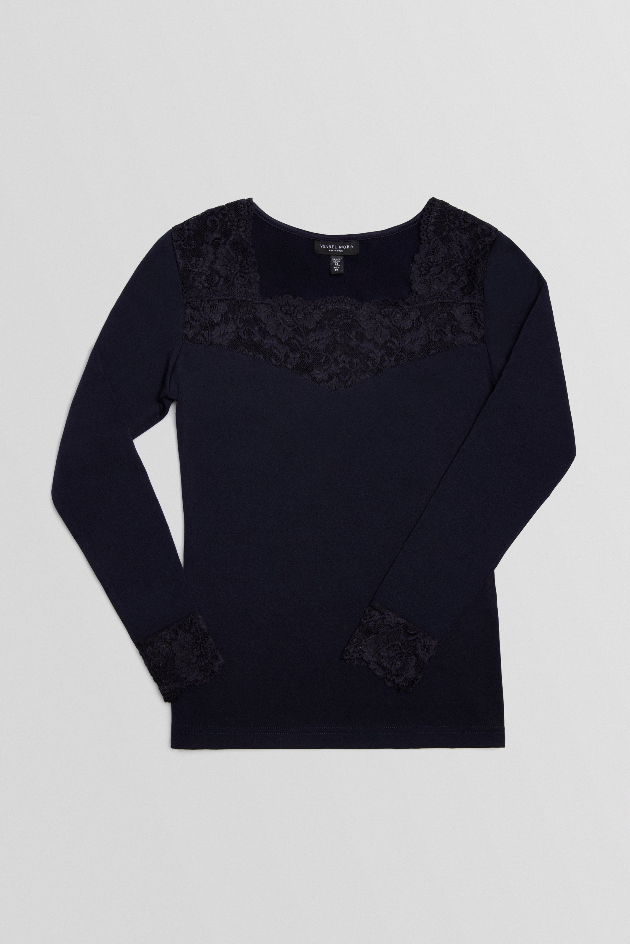 Camiseta térmica encaje manga larga