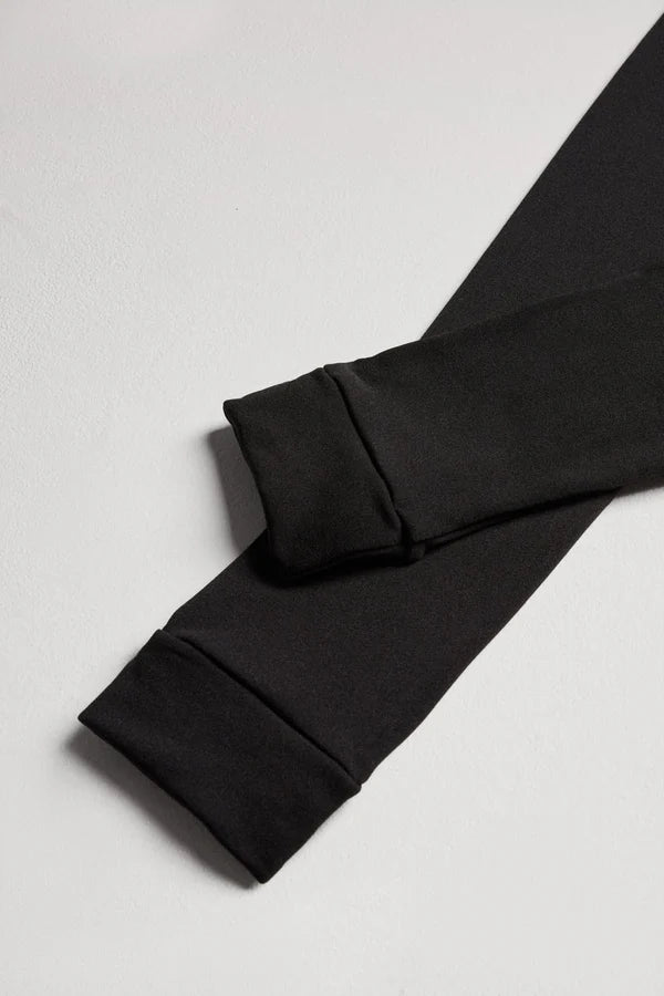 Pantalón térmico infantil unisex Negro