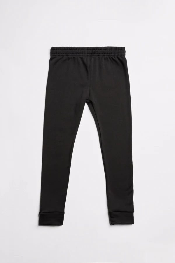 Pantalón térmico infantil unisex Negro