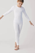 Pantalón térmico infantil unisex Blanco