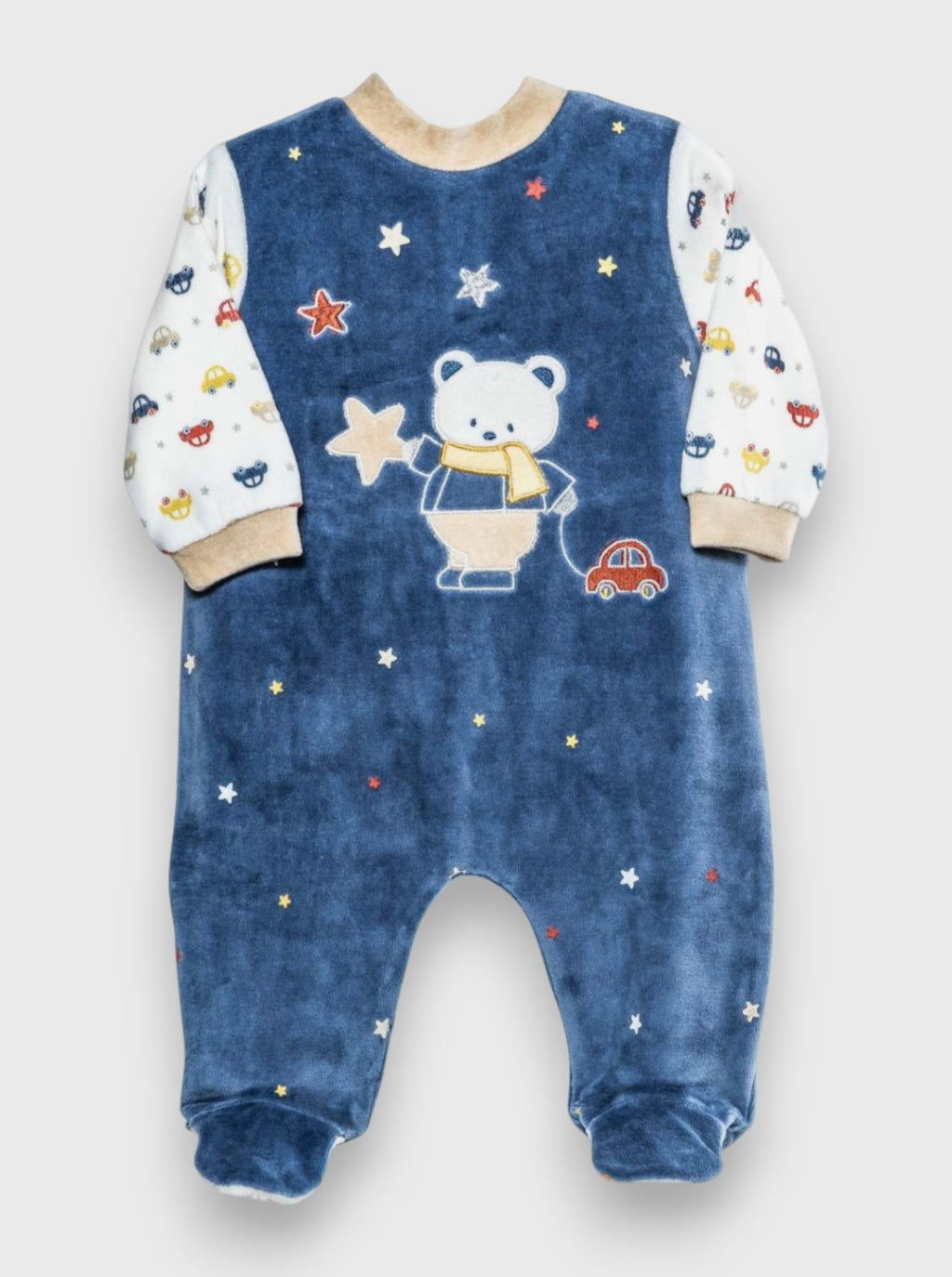 Pijama bebé terciopelo stars