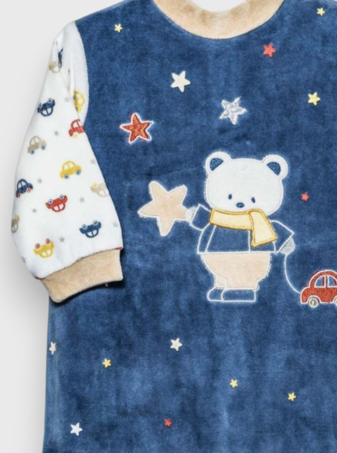 Pijama bebé terciopelo stars