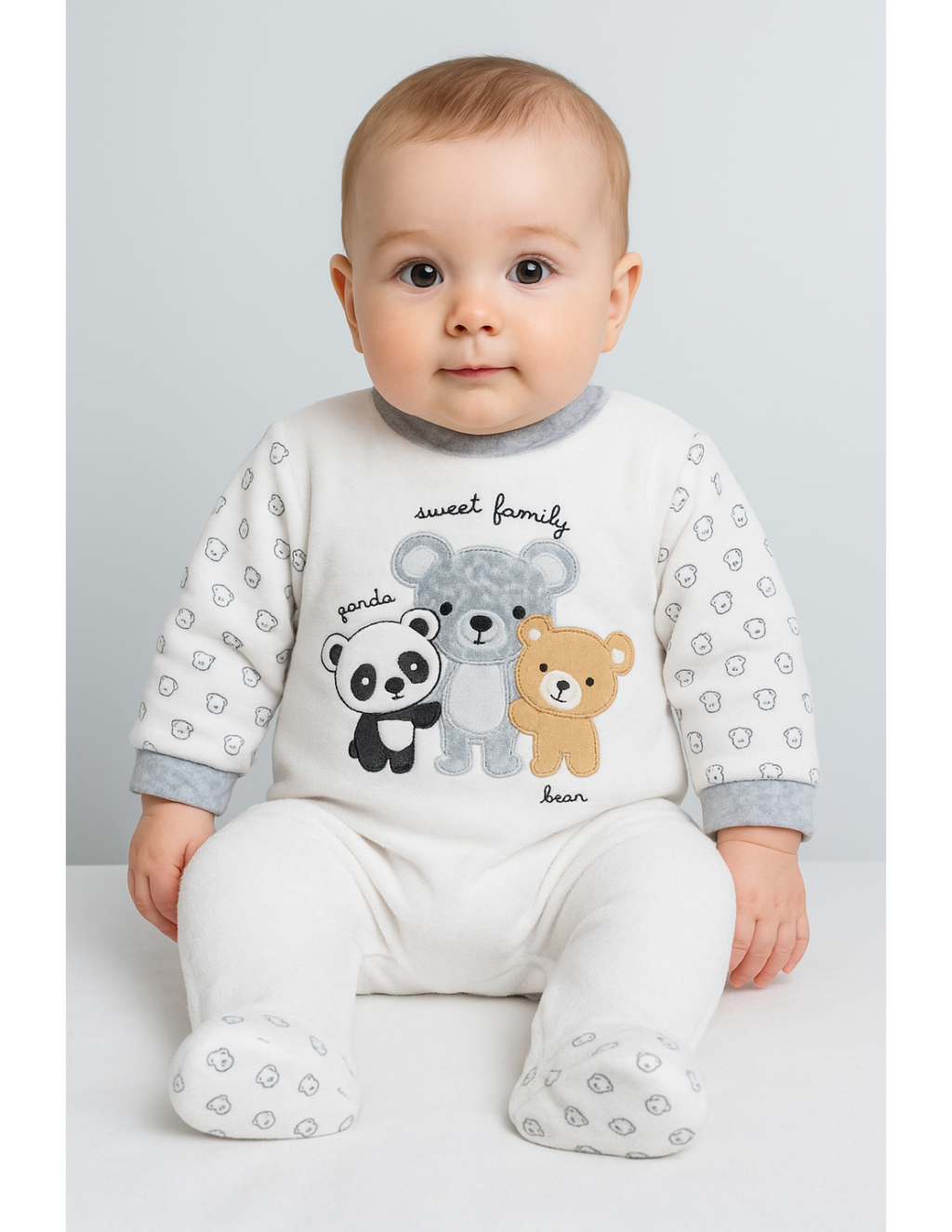 Pijama bebé terciopelo sweet family