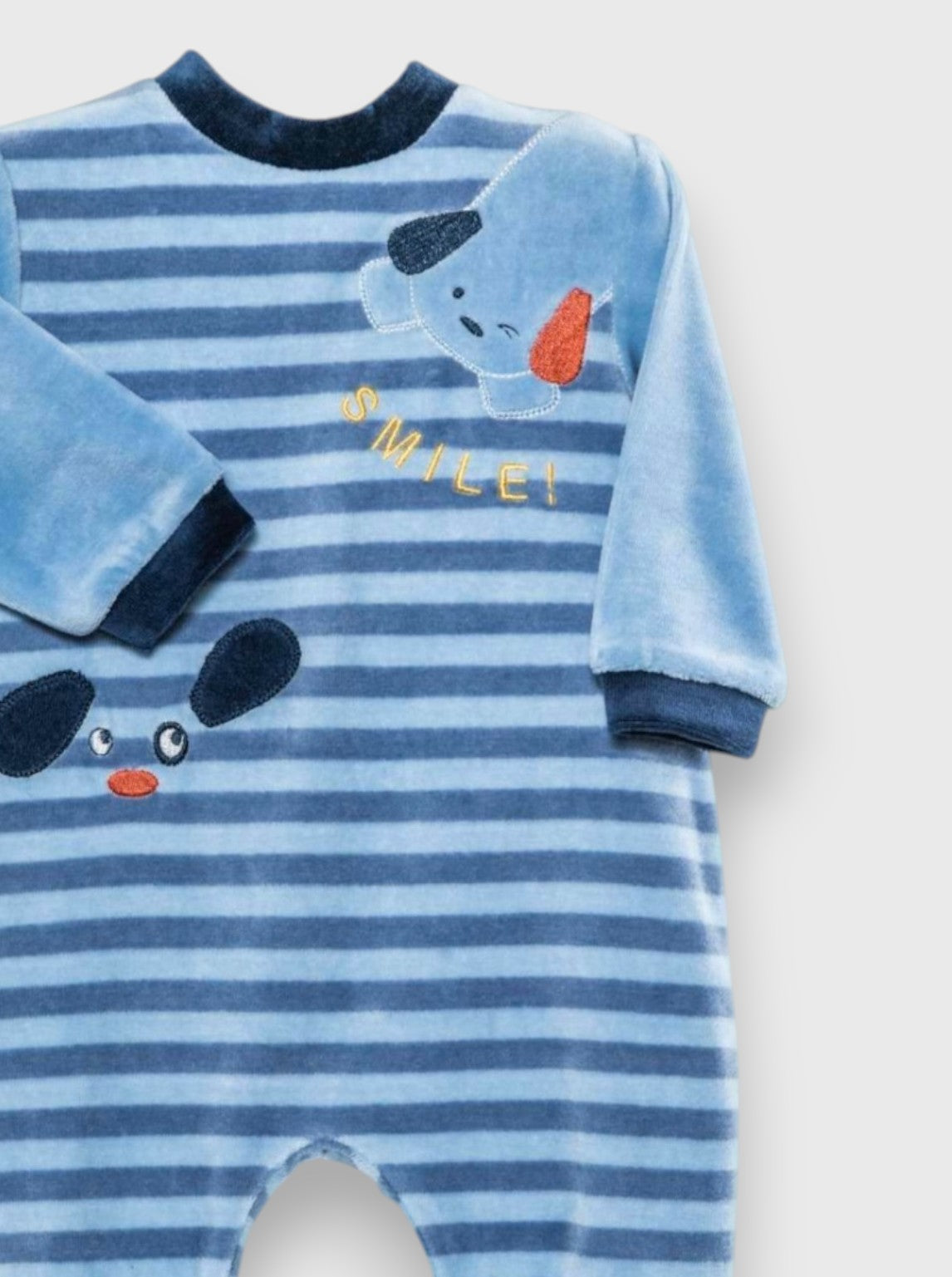 Pijama bebé terciopelo smile