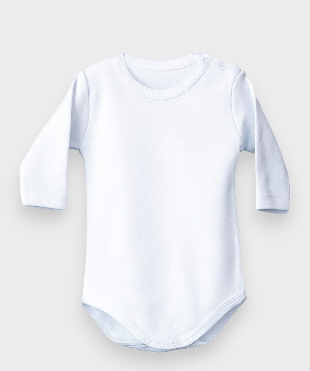 Body liso de algodón manga larga