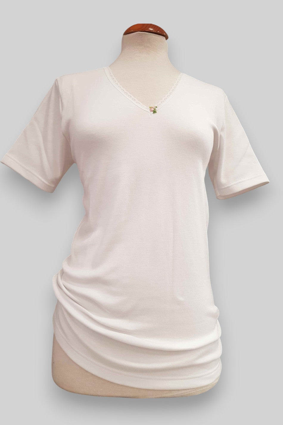 Camiseta interior mujer manga corta Algodón 100%