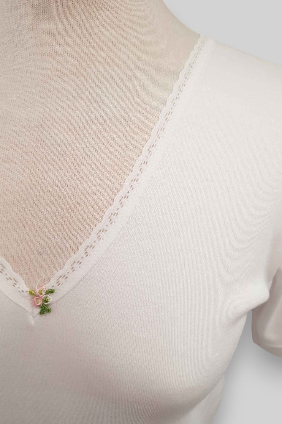 Camiseta interior mujer manga corta Algodón 100%