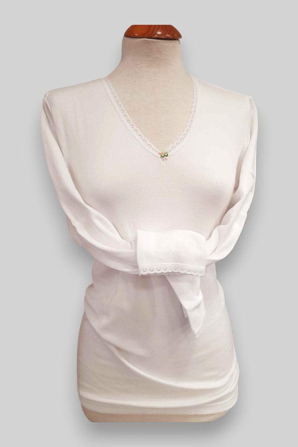 Camiseta interior mujer manga larga Algodón 100%