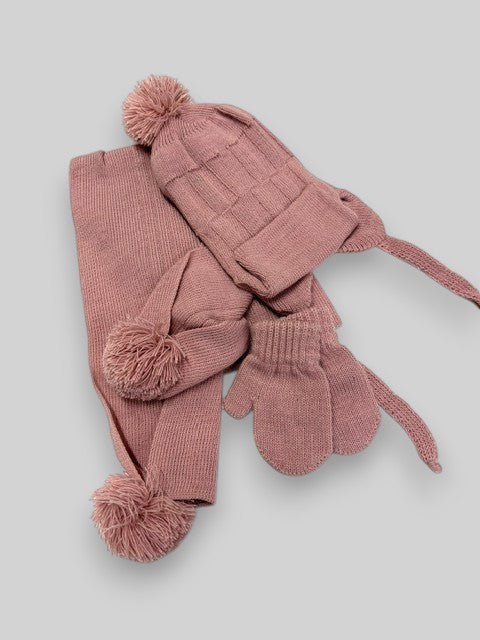 Conjunto de gorro, bufanda y manoplas Orejas Maquillaje