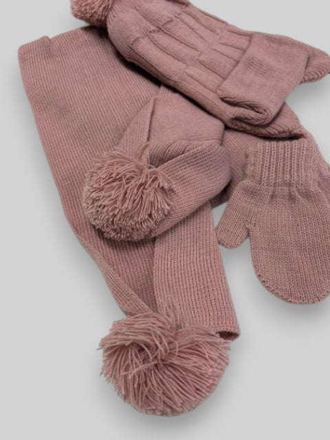 Conjunto de gorro, bufanda y manoplas Orejas Maquillaje